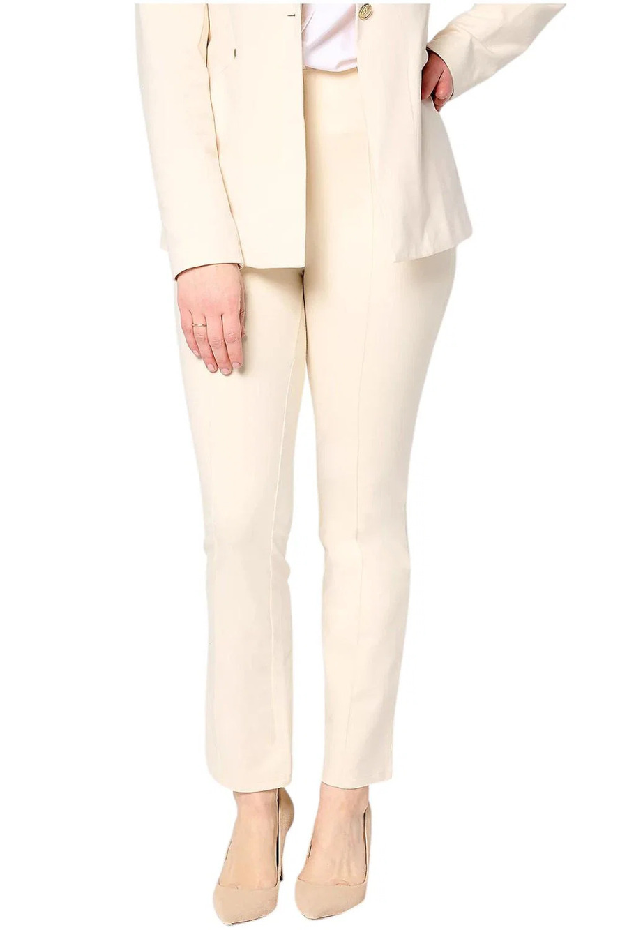 Women with Control Women's Ankle 86/14 Baby Bell Pants Ecru - Petite